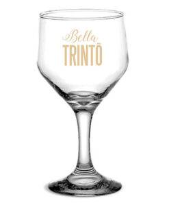 Taça de Vidro Personalizada Bistrô para Vinho Tinto e Branco Bella Trinto