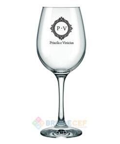 Taça de Vidro de Vinho Barone 385ml Personalizada