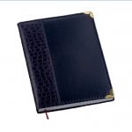 Caderno Personalizado para Empresa Grande 18 Agenda Croco Reta Azul personalizada